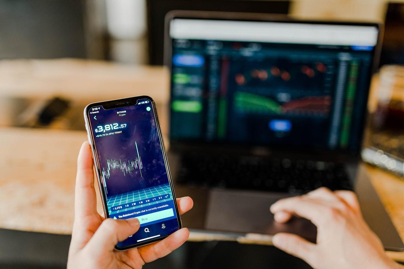 Investor reviewing portfolio data on screen